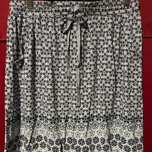 Max Studio Blue Patterned Mini Skirt